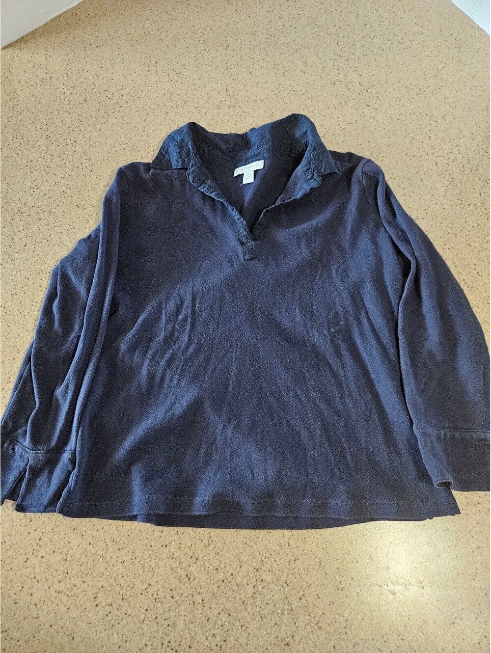 Charter Club navy long sleeve top
